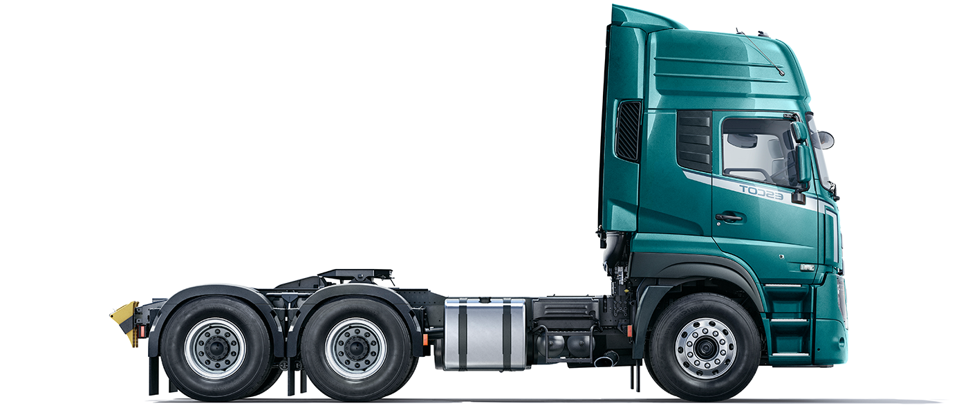 Roli rangi ya kijani bila trela kwenye mandhari nyeupe