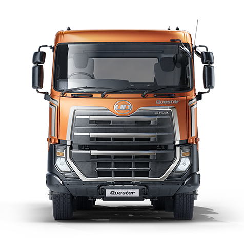 ដំណើរការរថយន្តធំនៅមុខពណ៌ទឹកក្រូច